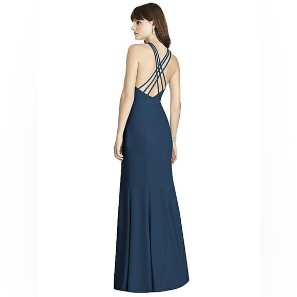 After Six 6776 Trumpet Dress witb Side Slit Size 4 - Picture 1 of 8